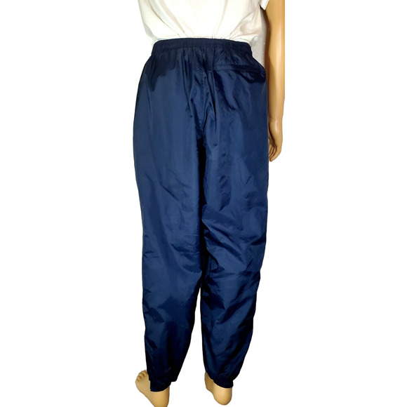 Tommy Sports Waterproof Nylon PU Coated Track Pants Zip Legs EUC Large Lined - Picture 5 of 7